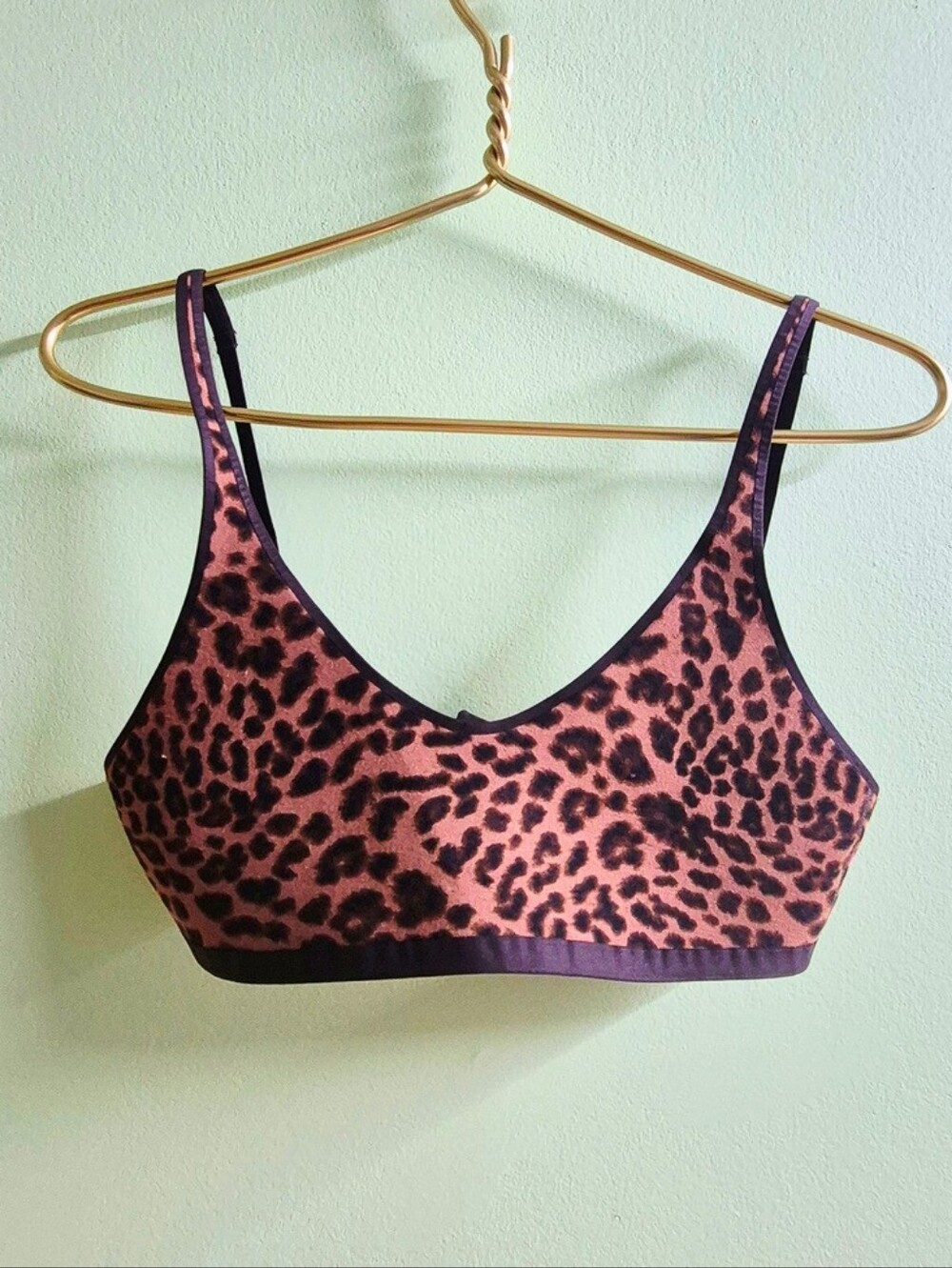 Aerie Float Real Good Leopard Print Bralette